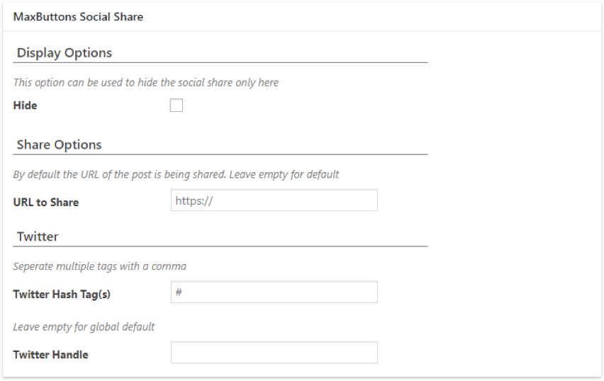 Custom Post Options