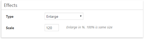 Effects options