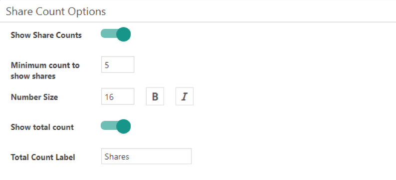 Share count options