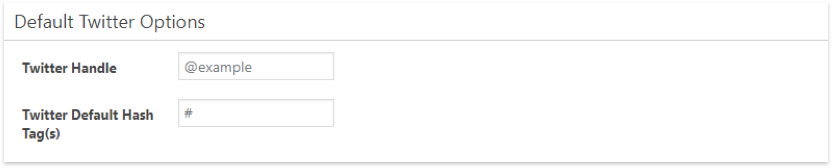 Twitter options