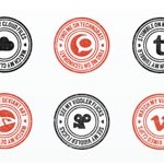 100 Social Media Stamps 