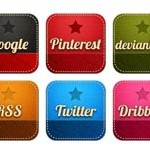 34 Retro Social Icons 