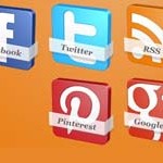 6 3D Social Icons with Names 