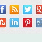 Free Icons: 16 Isometric Social Icons 