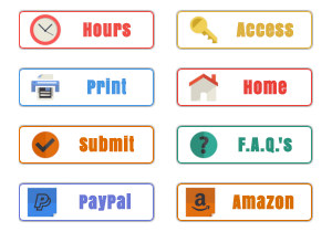 Beautiful Flat Buttons Bold