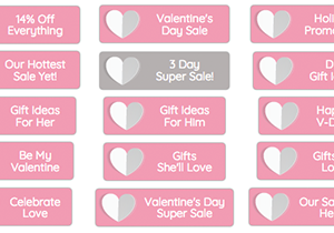 Pink Valentine Buttons
